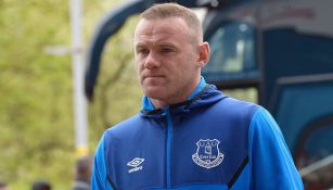 Wayne Rooney llegando al estadio del Everton