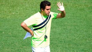 Leaño, durante un entrenamiento con el Zacatepec