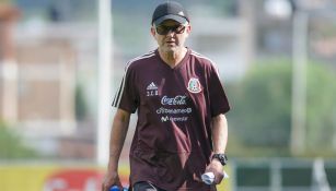 Osorio, durante un entrenamiento con el Tri