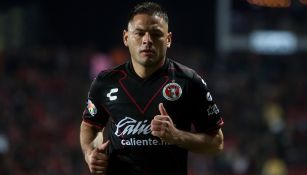 Pablo Aguilar, durante un partido de Xolos