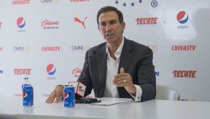 Francisco Gabriel de Anda, durante una conferencia de prensa