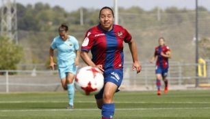 Corral en un partido con el Levante