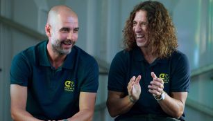 Guardiola y Puyol, en la fundación Johan Cruyff