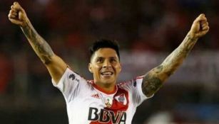 Enzo Pérez celebra con el River Plate