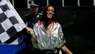 Winnie Harlow, durante el Gran Premio de Canadá