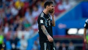 Messi se lamenta después del penalti fallado