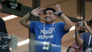 Maradona, antes del juego entre Argentina y Croacia de Rusia 2018