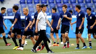 Japón entrena previo al duelo contra Polonia