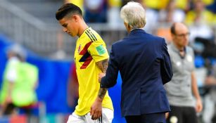 James Rodríguez, tras salir lesionado del encuentro