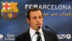 Sandro Rosell en conferencia de prensa