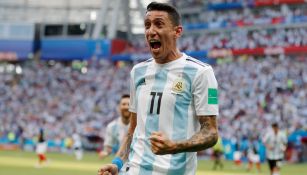 Di María celebra tras anotar frente a Francia