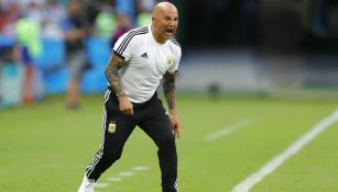 Jorge Sampaoli, durante el juego contra Francia