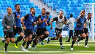 La Selección de Irán entrena durante la Copa del Mundo de Rusia