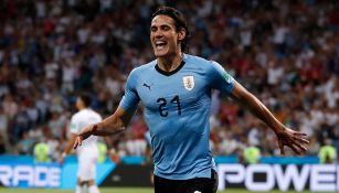 Cavani celebra un gol ante Portugal en la Copa del Mundo