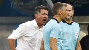 Osorio grita a los árbitros del juego contra Brasil en Rusia 2018