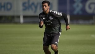 Alanís, durante un entrenamiento con Selección Mexicana