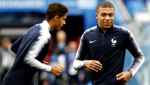 Kylian Mbappé, durante un entrenamiento con Francia