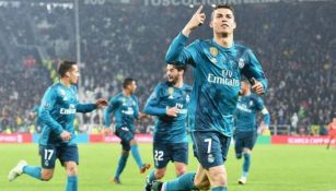 CR7 festeja un tanto con el Real Madrid