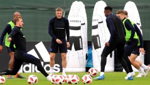 Inglaterra entrena previo al duelo contra Croacia