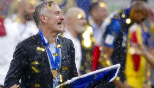 Deschamps durante la celebración de Francia