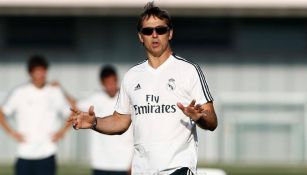 Julen Lopetegui, durante su primer entrenamiento con el Real Madrid