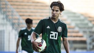 Lainez, durante un partido en el Esperanzas de Toulon