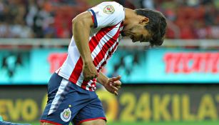 Oswaldo Alanís, durante un partido con Chivas