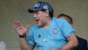 Maradona, en el juego entre el Dinamo Brest y el FC Shakhtyor