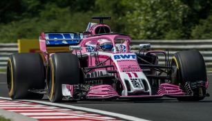 Sergio Pérez, durante las prácticas del GP de Hungría