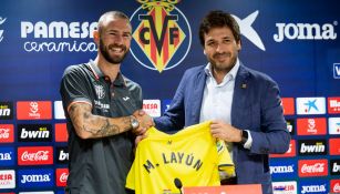 Layún, durante su presentación con el Villarreal 