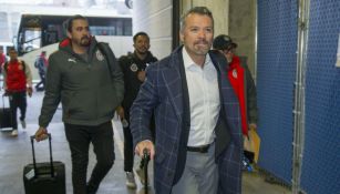 Higuera a su arribo al Estadio CenturyLink Field