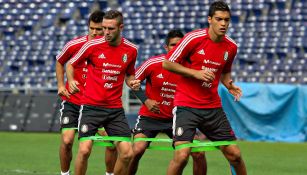 Layún  y Jiménez entrenan con la Selección Mexicana 