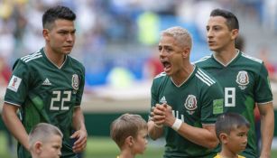 Chicharito lanza un grito previo al juego vs Brasil en Rusia 2018