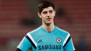 Courtois durante un partido del Chelsea