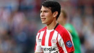 Lozano durante un partido del PSV