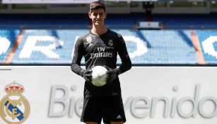 Thibaut Courtois en su presentación con Real Madrid