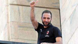 Gonzalo Higuaín tras su llegada al Milan