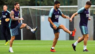 Jugadores del Barcelona en un entrenamiento