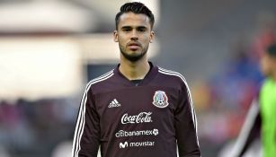 Diego Reyes, durante un entrenamiento con el Tricolor