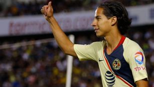 Diego Lainez, durante juego de América 