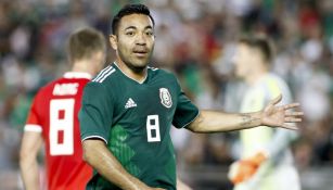 Marco Fabián durante un partido con la Selección Mexicana