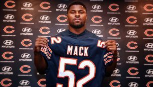 Khalil Mack, durante su presentación con los Chicago Bears