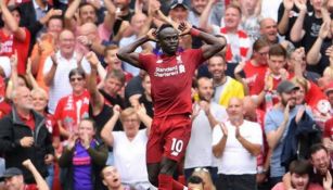 Sadio Mané festeja un gol con el Liverpool