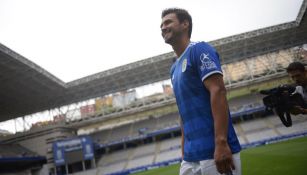 Oswaldo Alanís es su presentación con el Real Oviedo 