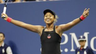 Naomi Osaka festejando su pase a la Final 