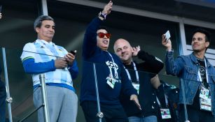 Maradona, en un partido de Argentina en Rusia 2018