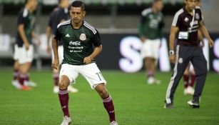 Elías Hernández, durante un entrenamiento con el Tri