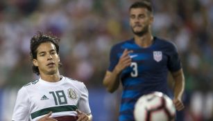 Diego Lainez se lamenta en el juego vs Estados Unidos