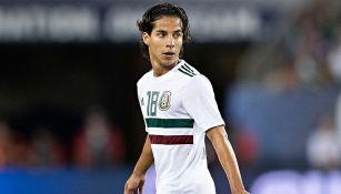 Diego Lainez en el partido contra Estados Unidos