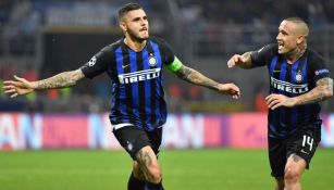 Icardi festeja su gol contra el Tottenham